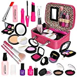 CestMall 21 Pz Kids Makeup Kit for Girls, Girls Play Fingend Washable Makeup Toy Set con Borsa cosmetica, Sicuro e ...