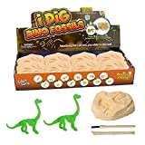CestMall Kit di scavo di dinosauri, 12 pezzi giocattolo di scavo archeologico con diverse figure di dinosauro all'interno Kit di ...