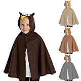 Charlie Crow Barn Owl mantello costume per bambini taglia unica per 3-8 anni