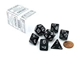CHESSEX TRPG dice / dice Opaque Polyhedral (polyhedron) Black w / white 7 piece set (japan import)