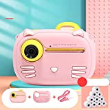 Child Camera Instant Camera Photo-Printable Digital Toys High-Definition Portable Gift for Elementary School Students 1200 Mah Capacity 1080P HD Video ...