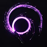 CHINLY Frusta a LED in fibra ottica per danza e spazio, luce super luminosa 40 modalità effetto colore girevole a ...