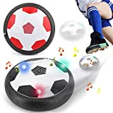 CHTWMD Kids Toys Hover Soccer Ball,Air Power Soccer Balls Games with LED Colorful Light And Music, Foam Bumper & Whistle, ...