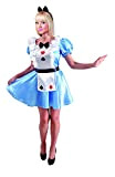 Ciao-Alice Wonderland costume travestimento ragazza donna (Taglia unica 40-42) adulto, Colore Azzurro, Bianco, Nero, Rosso, 14812