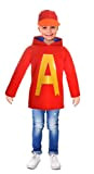 Ciao- Alvin Chipmunks Costume Travestimento Bambino Originale Alvinnn (Taglia 3-4 Anni) Unisex, Rosso, 11288.3-4