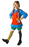 Ciao-Calzelunghe Costume Travestimento Bambina Originale Longstocking (Taglia 4-6 Anni), Multicolore, 14598.4-6