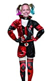 Ciao-Harley Quinn Costume Travestimento Bambina Originale DC Comics (Taglia 10-12 Anni) Suicide Squad, Colore Rosso, Nero, 11751.10-12