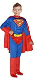 Ciao-Superman Costume Bambino Originale DC Comics (Taglia 3-4 Anni) con Muscoli pettorali Imbottiti, Colore Blu/Rosso, 11699.3-4