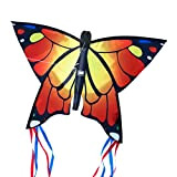 CIM Aquilone Farfalla - Butterfly Orange - aquiloni a Linea Singola per Bambini dai 3 Anni in su - 58x40cm ...