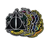 Cinereplicas Harry Potter - Patch Deluxe Hogwarts Crests (Set di 6) - Licenza ufficiale