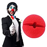 Cirdora Clown - Naso rosso, 100 pezzi, in schiuma rossa, per carnevale o altre feste a tema, colore: rosso