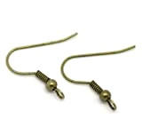 CKB Ltd Pack of 300 (150 Pairs) Antique Bronze - CKB-17008 Earring ball Wire Fish Hooks Findings 21x18mm