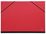 Clairefontaine 144705C - Cartella portadisegni con chiusura con elastico 37x52 cm, rivestimento carta Maya rosso