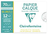 Clairefontaine 96852C - Pochette carta da ricalco 12 fogli 21x29.7 cm 70/75g