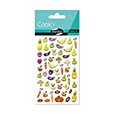 Clairefontaine-Un Sachet de gommettes 3D Cooky 1 Planche 7,5x12cm, Emoticones (28 Stickers) Adesivi, Colore Emoticoni, CY131C