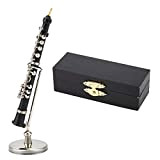 Clarinetto in miniatura Modello oboe in miniatura Mini strumento musicale Custodia modello casa delle bambole per casa delle bambole Musica ...