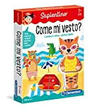 Clementoni - 11963 - Sapientino - Come Mi vesto? - gioco educativo 2 anni, tessere illustrate intercambiabili, gioco di logica ...