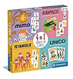 Clementoni - 16759 - 4 In 1 Carte (Mimo, Unico, Rubamazzo, 10 Famiglie) - Carte Da Gioco Per Bambini 4 ...