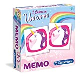 Clementoni - 18031 - Memo - Unicorni, gioco di memoria e associazione, gioco educativo bambini 3 anni tessere illustrate, gioco ...