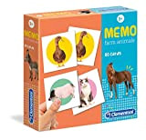 Clementoni - 18076 - Memo Games - Farm Animals, gioco di memoria e associazione, gioco educativo bambini 3 anni, gioco ...