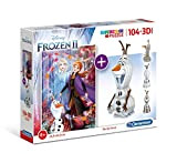 Clementoni - 20170 - Puzzle 104 Pezzi + 3D Model - Disney Frozen 2 - Made In Italy - Puzzle ...