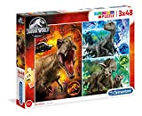 Clementoni - 25250 - Supercolor Puzzle - Jurassic World - 3 X 48 Pezzi - Made In Italy - Puzzle ...