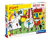 Clementoni - 25713 - Supercolor Puzzle - Double Face Coloring - Pippi - 104 pezzi - Made in Italy, puzzle ...