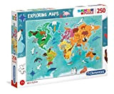 Clementoni - 29063 - Exploring Maps - Animals In The World - 250 Pezzi - Made In Italy - Puzzle ...