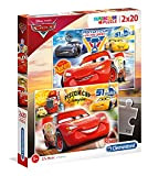 Clementoni 3 Disney 2x20pzs The Movie Supercolor Puzzle-Cars-2 x 20 Pezzi, Multicolore, One Size, 07027
