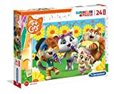 Clementoni 44 Cats Supercolor Puzzle-44 Gatti-24 maxi pezzi, Multicolore, 28500