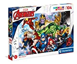 Clementoni Avengers Supercolor Marvel Avengers-104 pezzi-Made in Italy, puzzle bambini 6 anni+, Multicolore, 25718