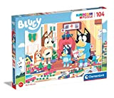 Clementoni- Bluey Supercolor Puzzle-Bluey-104 Pezzi Bambini 6 Anni, Puzzle Cartoni Animati-Made in Italy, Multicolore, 27167