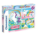 Clementoni-Clementoni-25231-Supercolor-Unicorno Brilliant-3 x 48 pièces Puzzle Unicorno-3x48 Pezzi, Multicolore, 25231