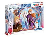 Clementoni Clementoni-26058-Supercolor Disney Frozen 2-60 pezzi, puzzle bambini, Multicolore, 26058