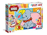 Clementoni- Dumbo Floor Puzzle Dumbo-40 Pezzi, Multicolore, 25461