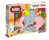 Clementoni- Dumbo Supercolor Puzzle-Dumbo-104 Pezzi Maxi, Multicolore, 23728