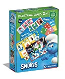 Clementoni Educational Games-2 in 1 The Smurfs-Gioco Educativo 3 Anni (Italiano, Inglese, Francese, Tedesco, Spagnolo, Olandese E Polacco), Made in ...