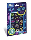 Clementoni- Idea-Neon, Stickers Fluorescenti, attaccastacca, foglietti con Decorazioni adesive, Gioco Creativo Bambini 6 Anni, Made in Italy, Multicolore, Medio, 18699