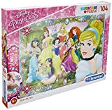 Clementoni-Le Principesse Disney & Sofia Disney Princess Jewels Puzzle, Multicolore, 104 Pezzi, 20147
