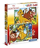Clementoni Lion King 21604-Puzzle Supercolor Il re dei leoni, 2 x 60 pezzi, Colore Multicolore, 21604