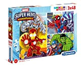 Clementoni- Marvel Super Hero Avengers Other Puzzle, 3 x 48 Pezzi, Multicolore, 25248