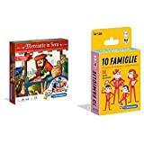 Clementoni- Mercante in Fiera Giochi da Tavolo, Multicolore, 16068 & 16172 - 10 Famiglie, gioco di carte per bambini