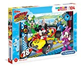 Clementoni Mickey And The Roadster Racers Topolino Supercolor Puzzle, Multicolore, 104 Pezzi, 27984
