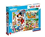 Clementoni Mickey & Friends Mickey Mouse Supercolor Disney and Friends-3x48 (3 48 pezzi) -Made in Italy, puzzle bambini 4 anni+, ...