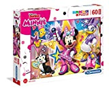 Clementoni Mickey & Friends Supercolor Puzzle-Minnie Happy Helper-60 pezzi Maxi, Multicolore, 26443