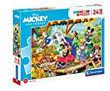 Clementoni Mickey Mouse Supercolor Disney and Friends-24 maxi pezzi-Made in Italy, puzzle bambini 3 anni+, Multicolore, 24218