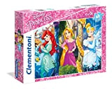 Clementoni Princess disney Supercolor Puzzle Maxi, Multicolore, 60 Pezzi, 26416