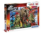 Clementoni- Puzzle Jurassic World 180pzs Park Supercolor World-180 Pezzi-Made in Italy, Bambini 7 Anni+, Multicolore, taglia unica, 29106