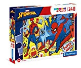 Clementoni- Puzzle Maxi Spiderman Marvel 24pzs Does Not Apply Supercolor Spiderman-24 Pezzi-Made in Italy, Bambini 3 Anni+, Multicolore, One size, ...
