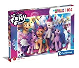 Clementoni- Puzzle My Little Pony 104pzs Supercolor Pony-104 Pezzi-Made in Italy, 6 Anni, Cartoni Animati, Animali Bambini, Multicolore, Medium, 25731